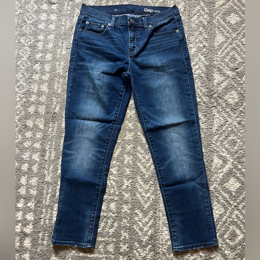 GAP Women's Dark Blue Straight Leg Jeans size 27P (O134)